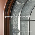 Exterior oval glass Painted Solid wood door